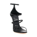 Christian Louboutin Black Goatskin Stiletto Heel Sandals
