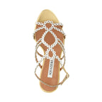 Aquazzura Gold Lamb Leather Stiletto Heel Sandals