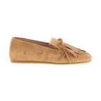 Stuart Weitzman Brown Calfskin Slip-On Loafers