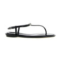 MACH & MACH Black Pvc Flat Sandals
