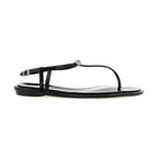 MACH & MACH Black Pvc Flat Sandals