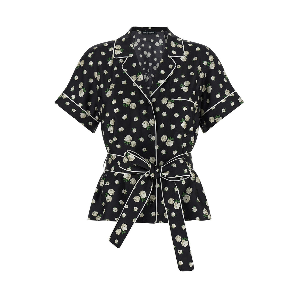 Dolce & Gabbana Black Silk Blouse