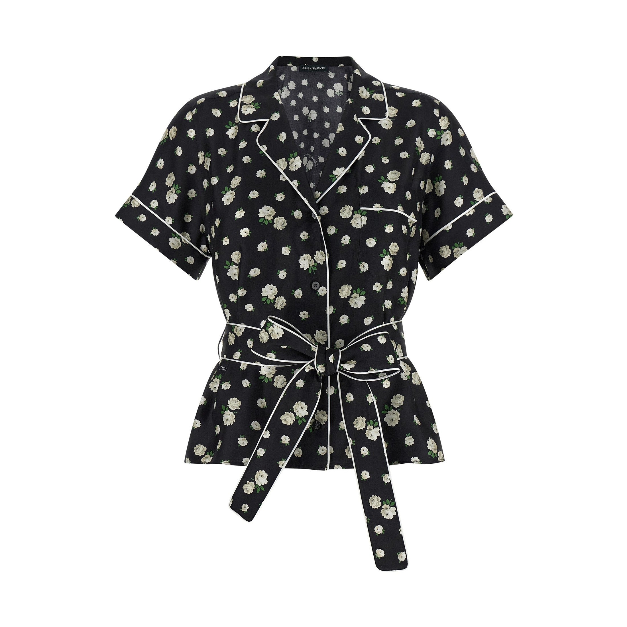 Dolce & Gabbana Black Silk Blouse