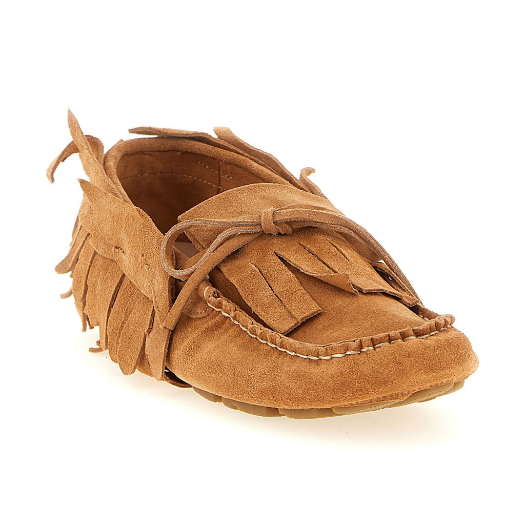 Alberta Ferretti Brown Calfskin Slip-On Loafers