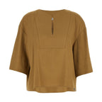 Max Mara Beige Linen Blouse