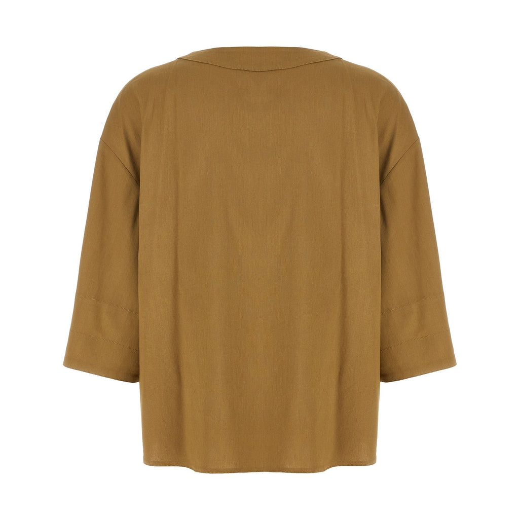 Max Mara Beige Linen Blouse