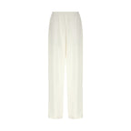 Max Mara White Linen Casual Pants
