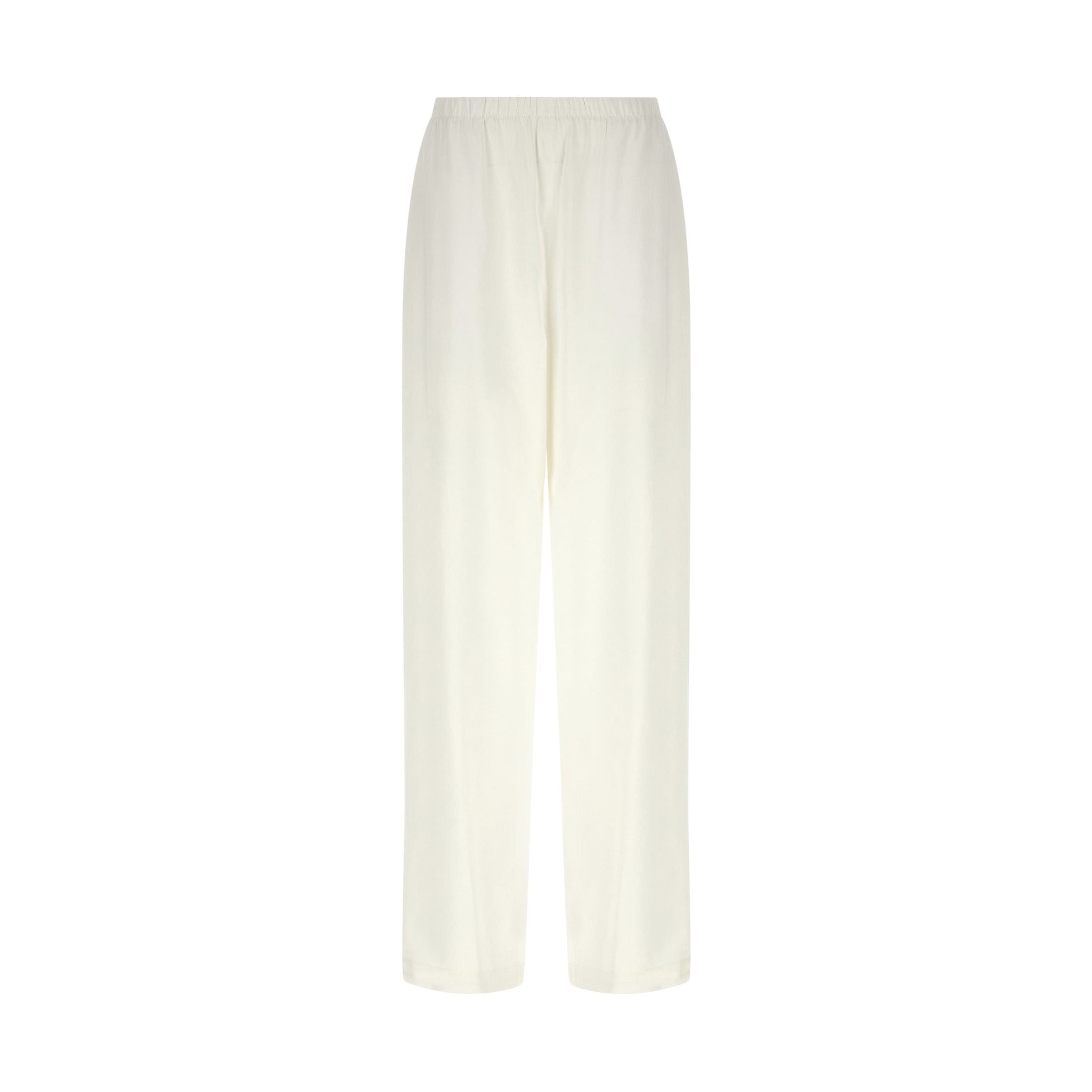Max Mara White Linen Casual Pants