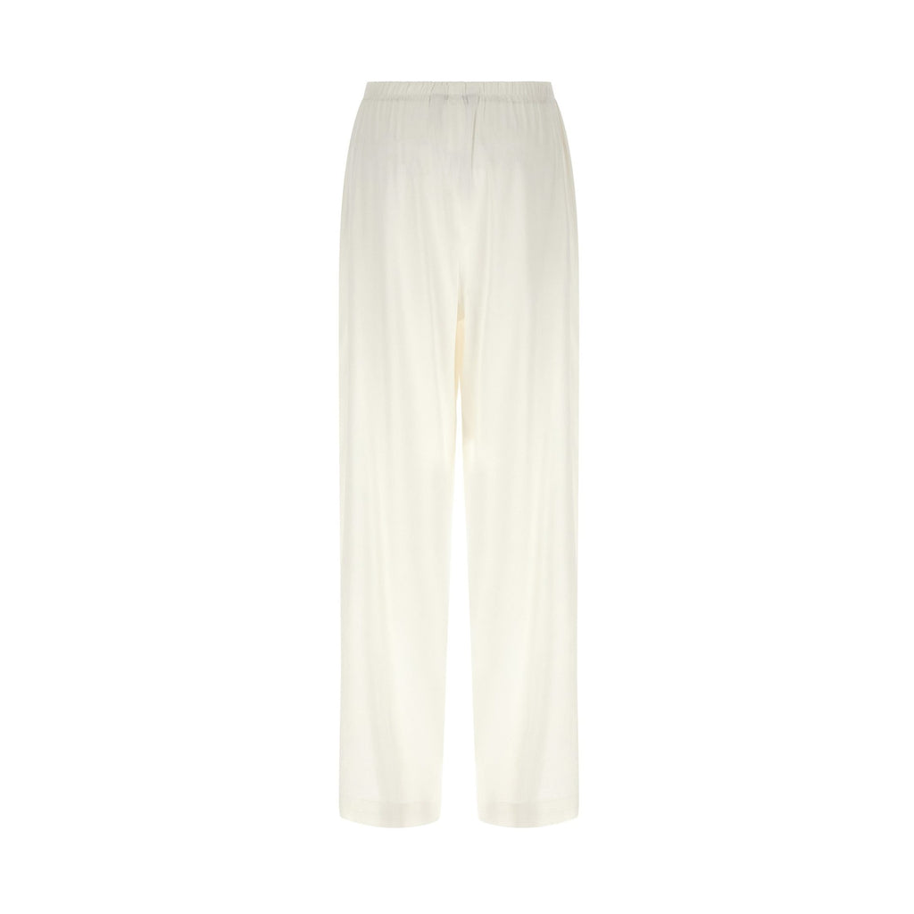 Max Mara White Linen Casual Pants