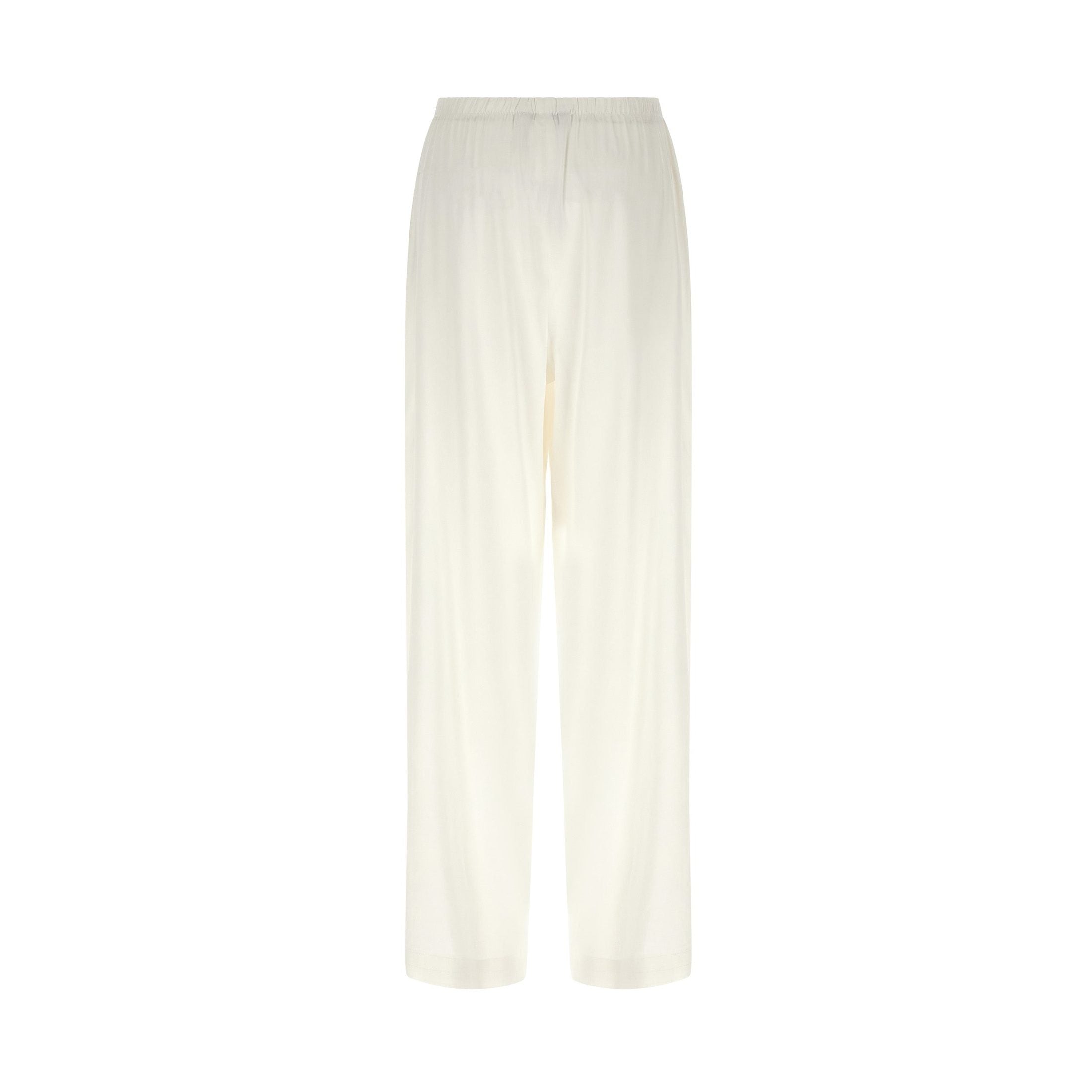 Max Mara White Linen Casual Pants