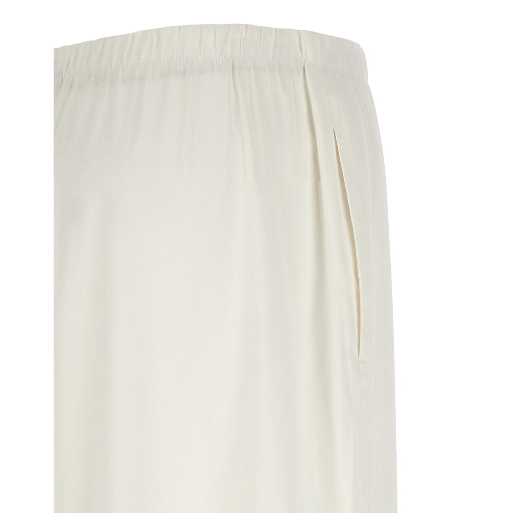 Max Mara White Linen Casual Pants