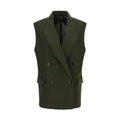 Max Mara Bicolor Linen Sleeveless Jacket