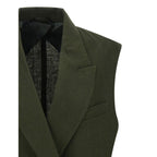 Max Mara Bicolor Linen Sleeveless Jacket