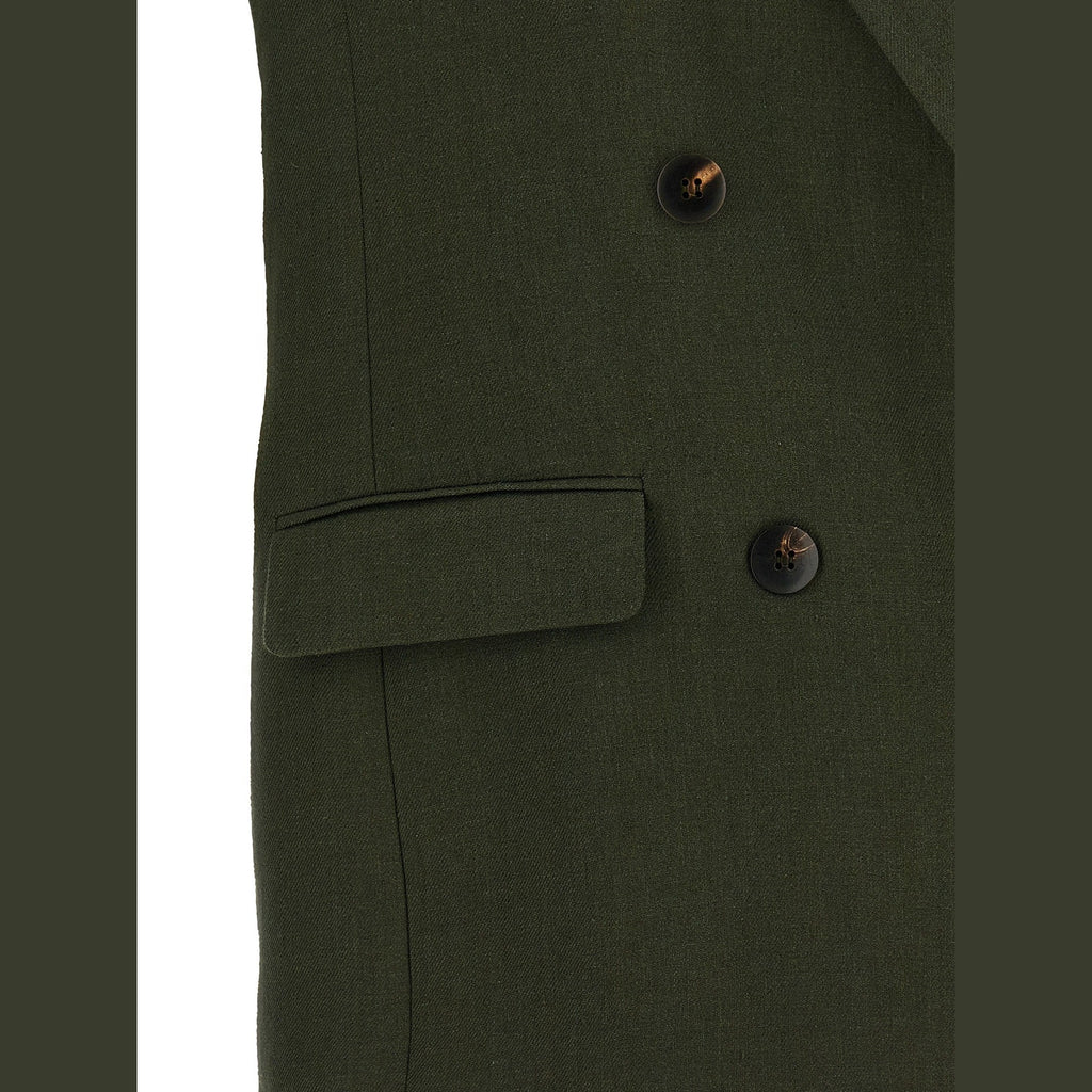 Max Mara Bicolor Linen Sleeveless Jacket