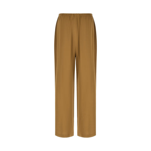 Beige Linen Casual Pants