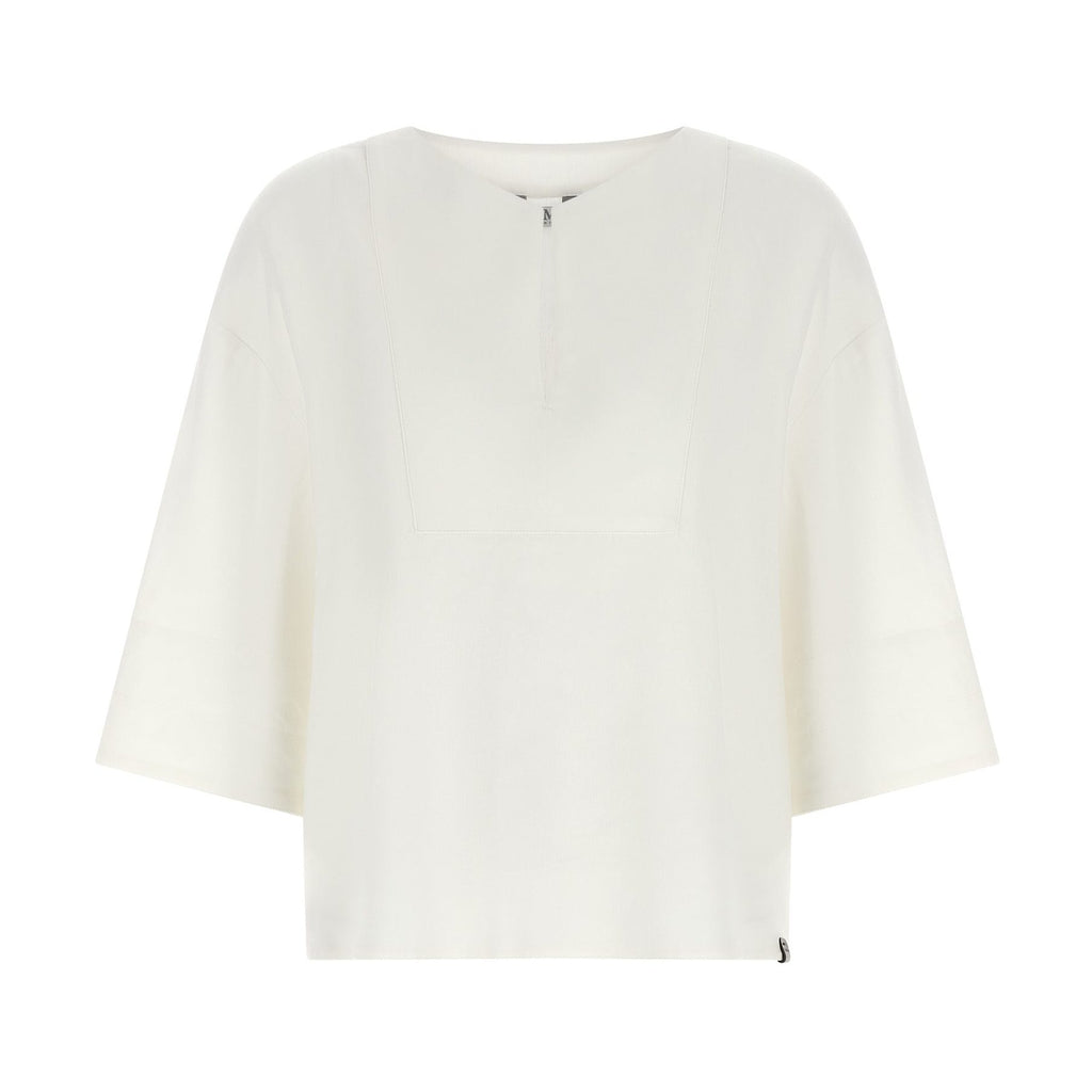 Max Mara White Linen Blouse