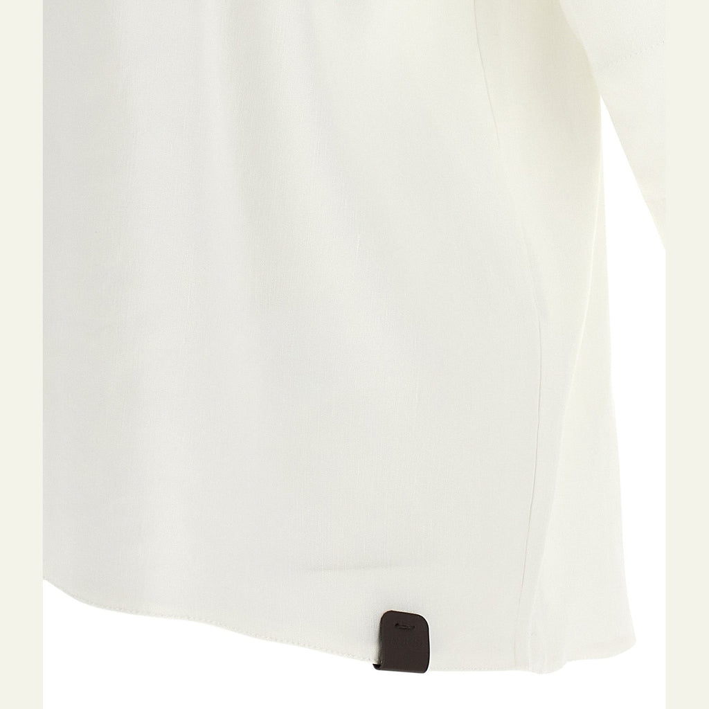 Max Mara White Linen Blouse