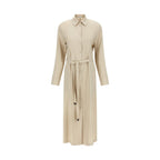 Max Mara Beige Linen Long Dress