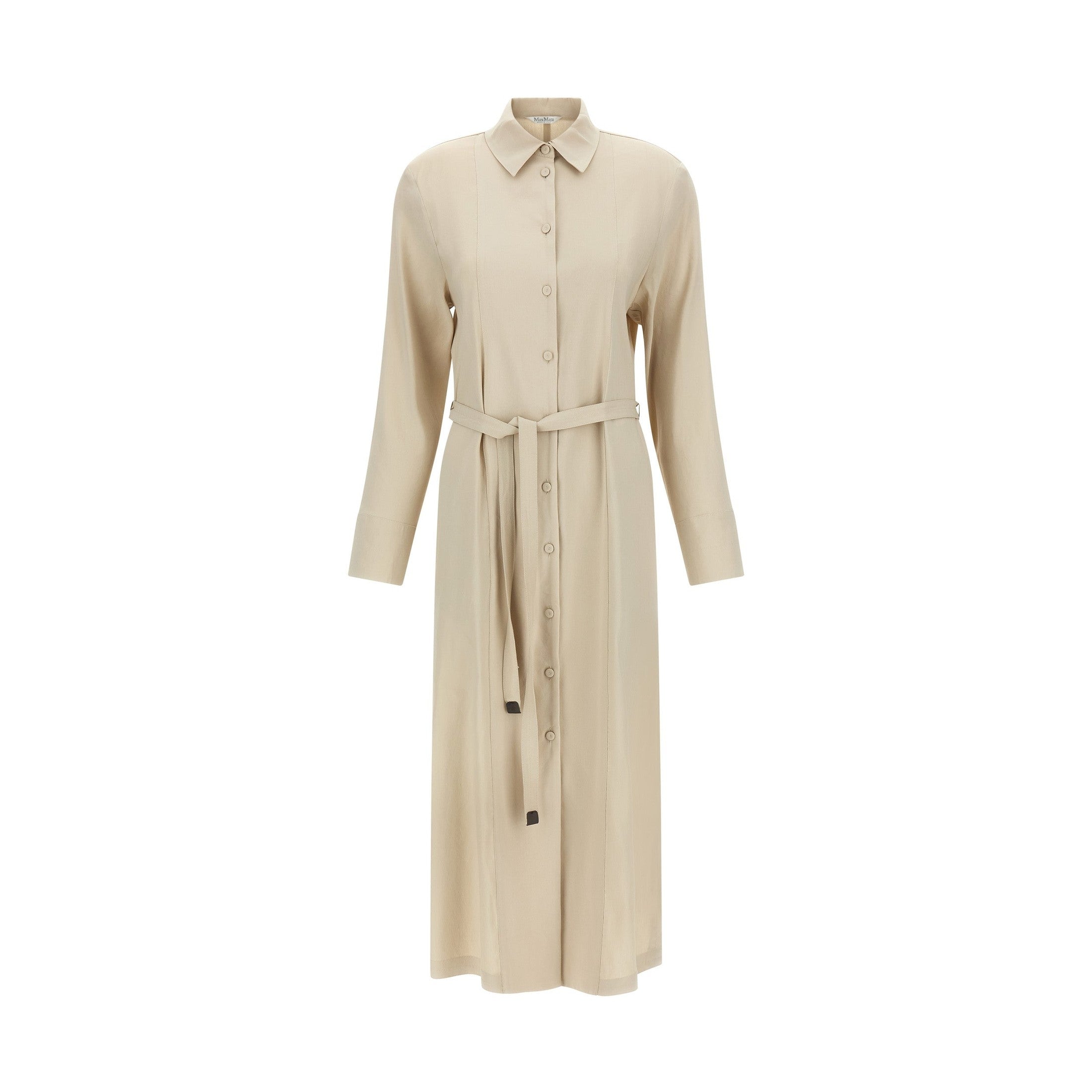 Max Mara Beige Linen Long Dress