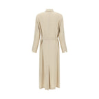 Max Mara Beige Linen Long Dress