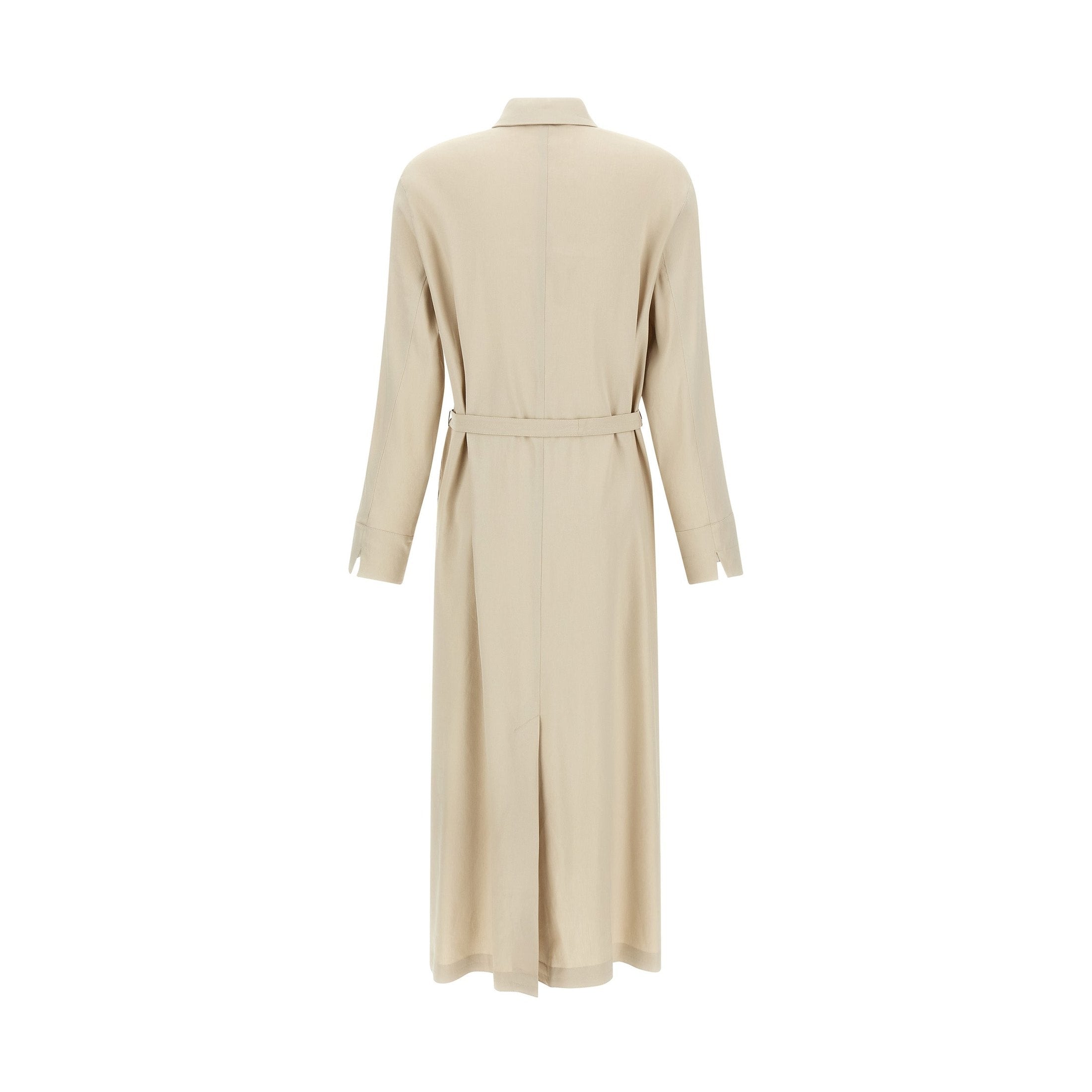 Max Mara Beige Linen Long Dress