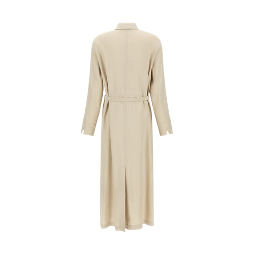 Beige Linen Long Dress