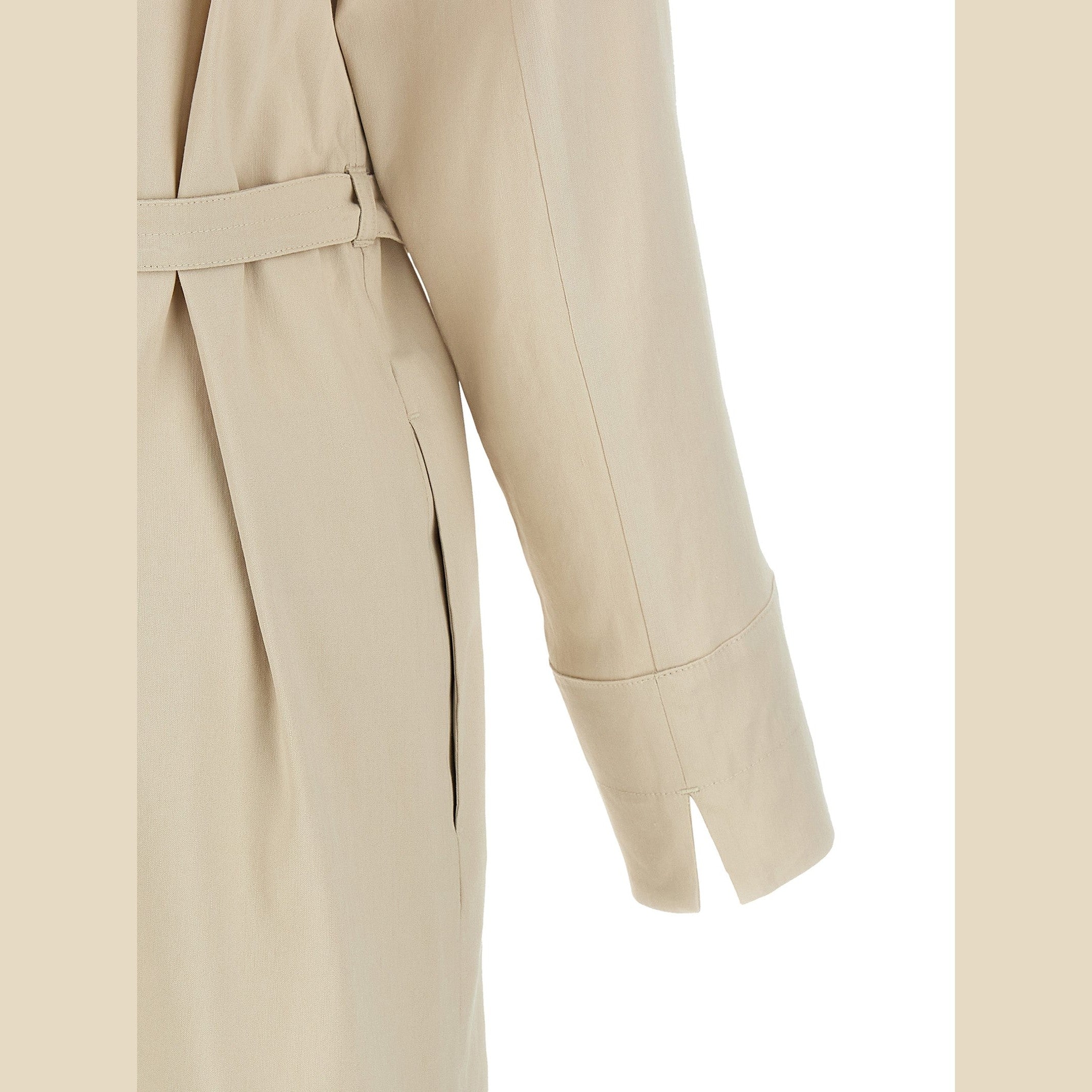 Max Mara Beige Linen Long Dress