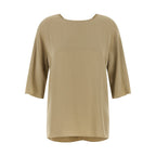 Max Mara Beige Silk Blouse