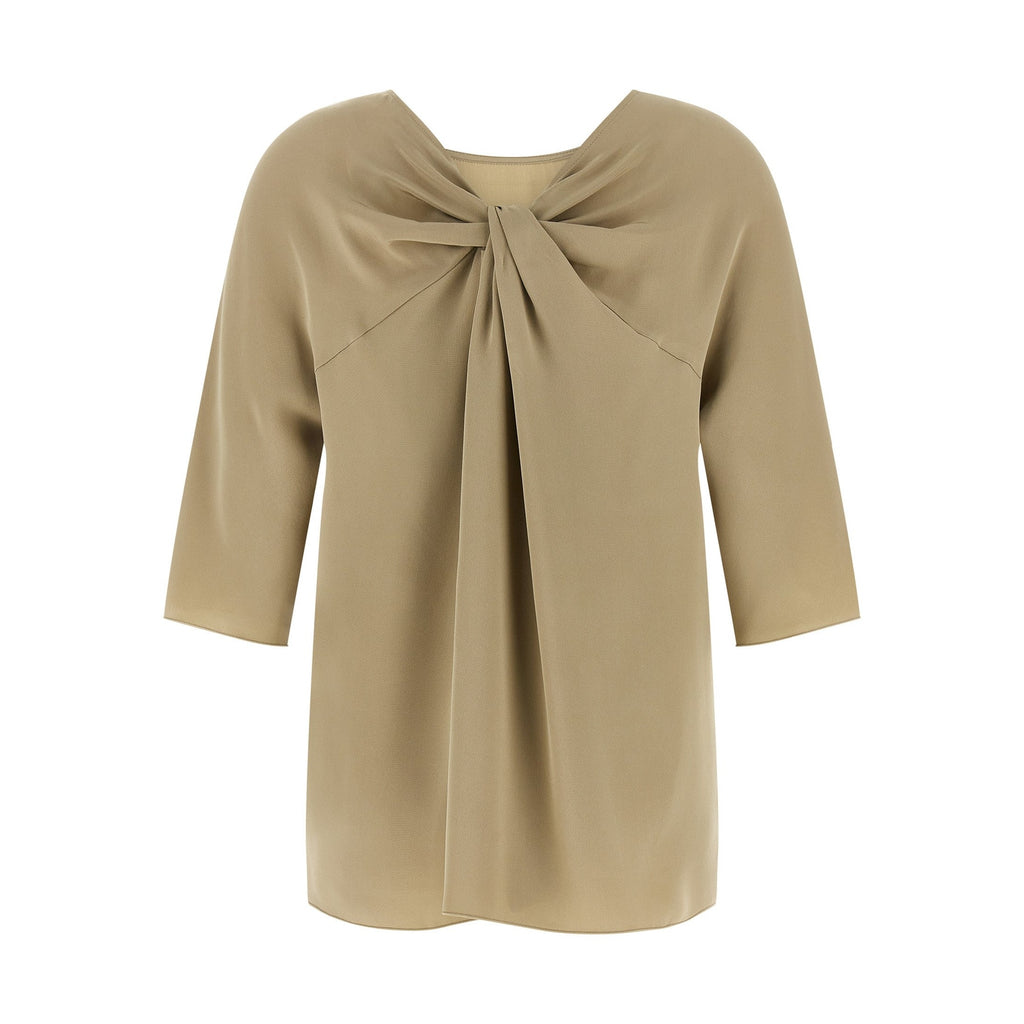 Max Mara Beige Silk Blouse