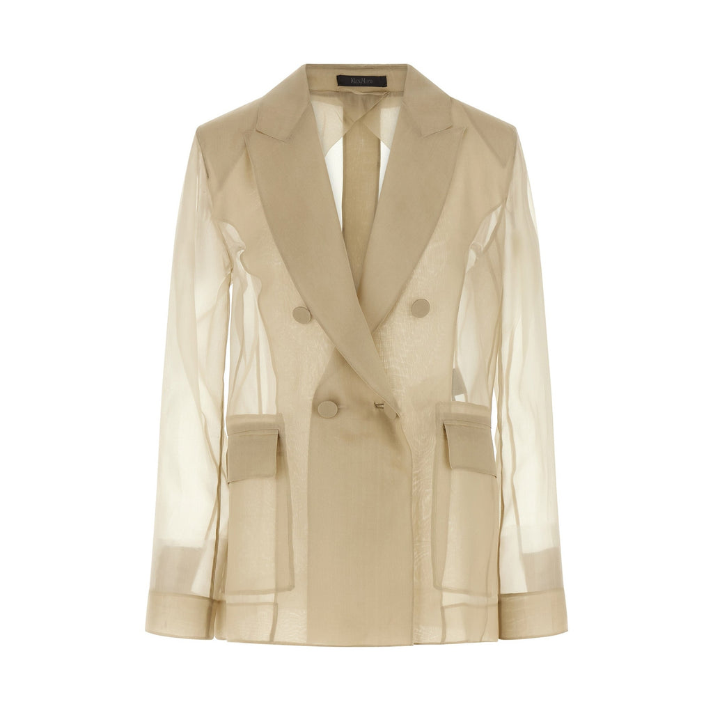 Max Mara Beige Silk Blazer