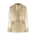 Max Mara Beige Silk Blazer