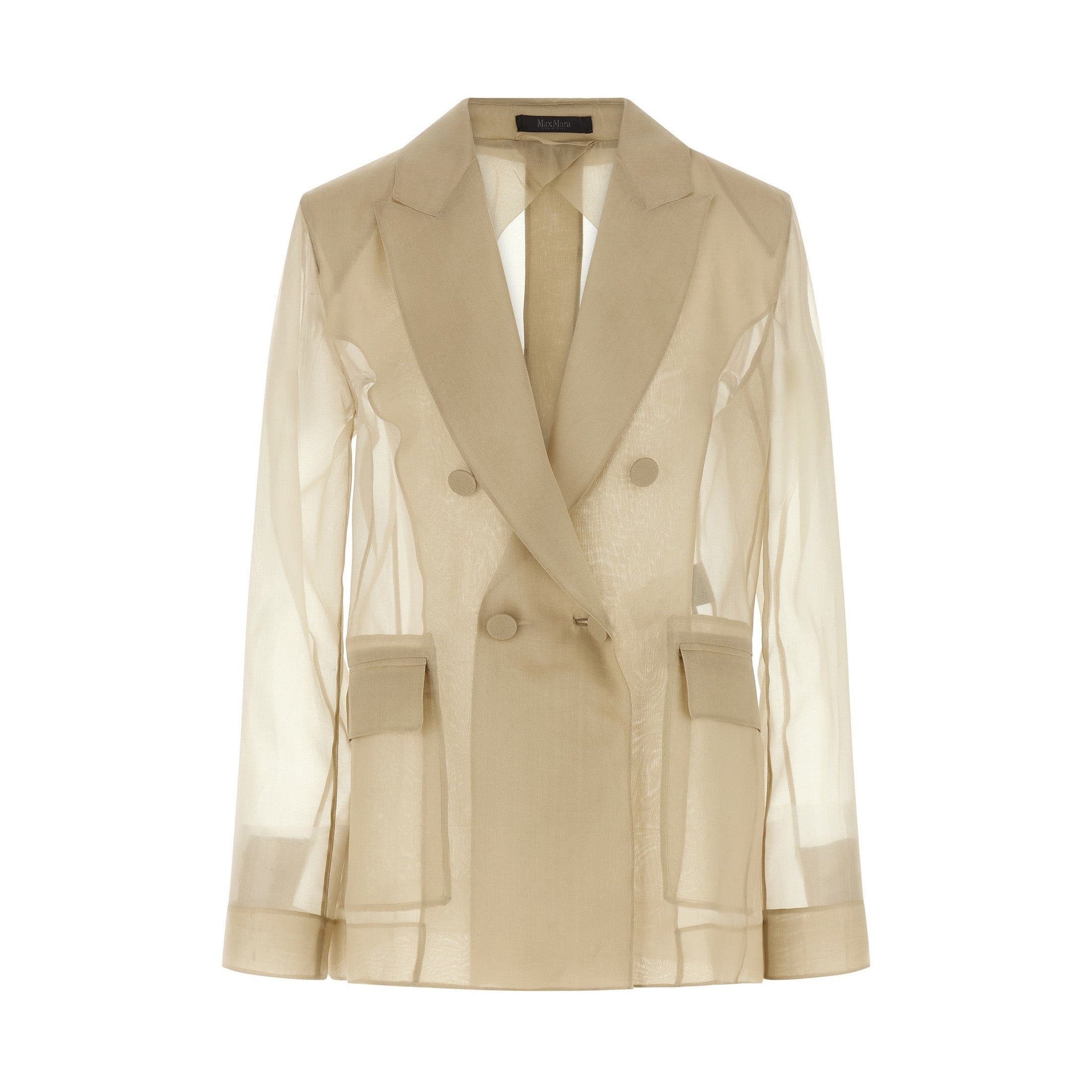 Max Mara Beige Silk Blazer