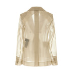 Max Mara Beige Silk Blazer