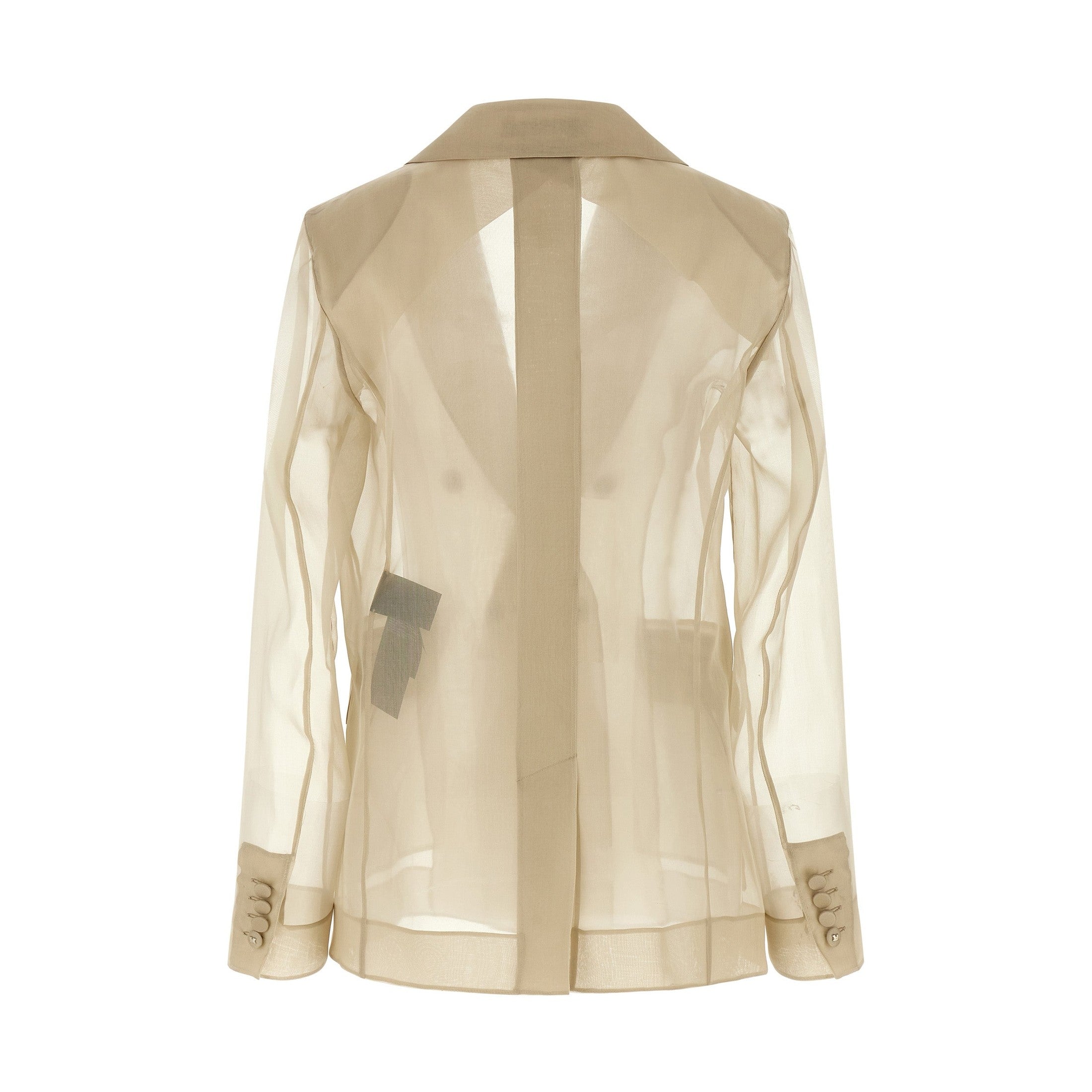 Max Mara Beige Silk Blazer