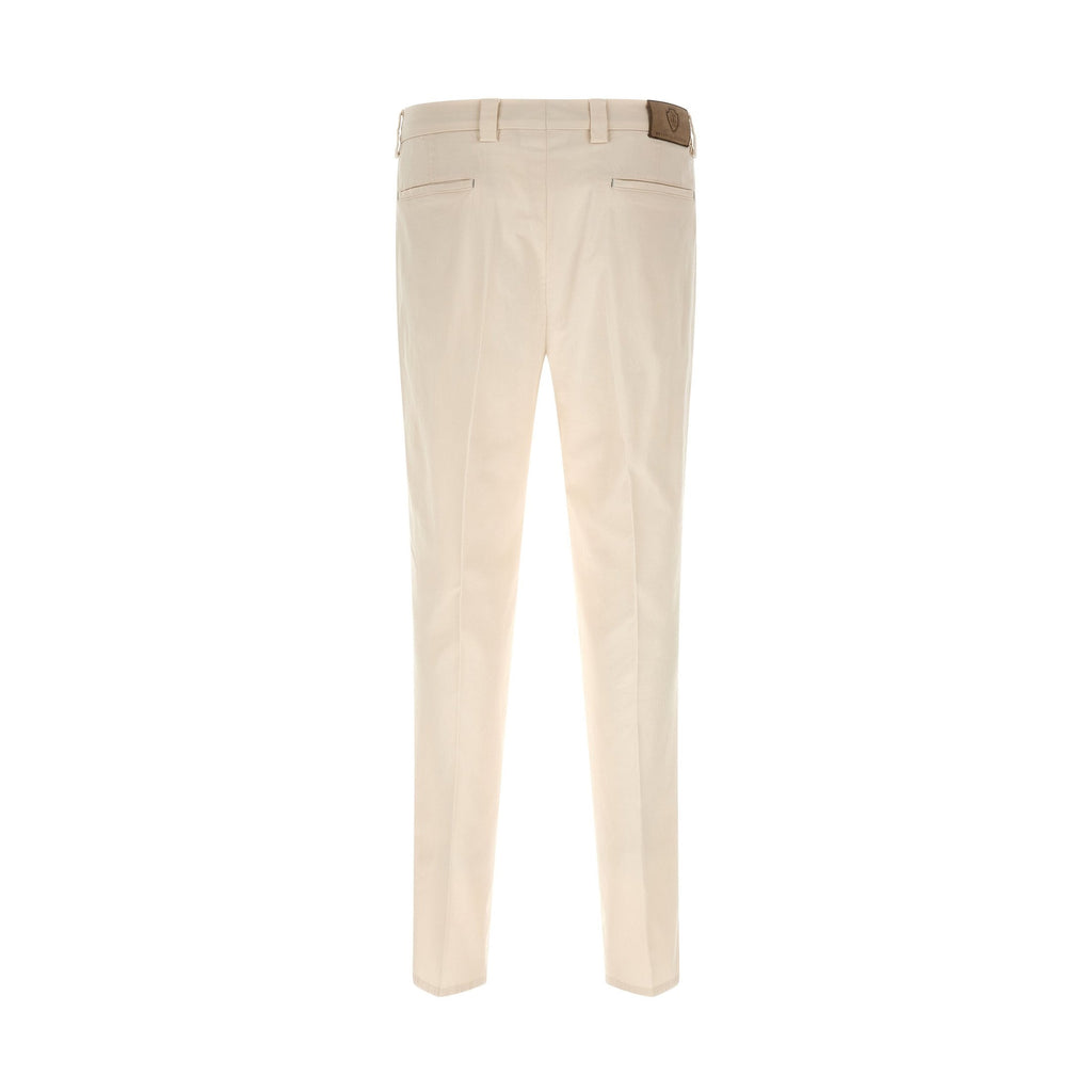 Brunello Cucinelli White Cotton Casual Pants