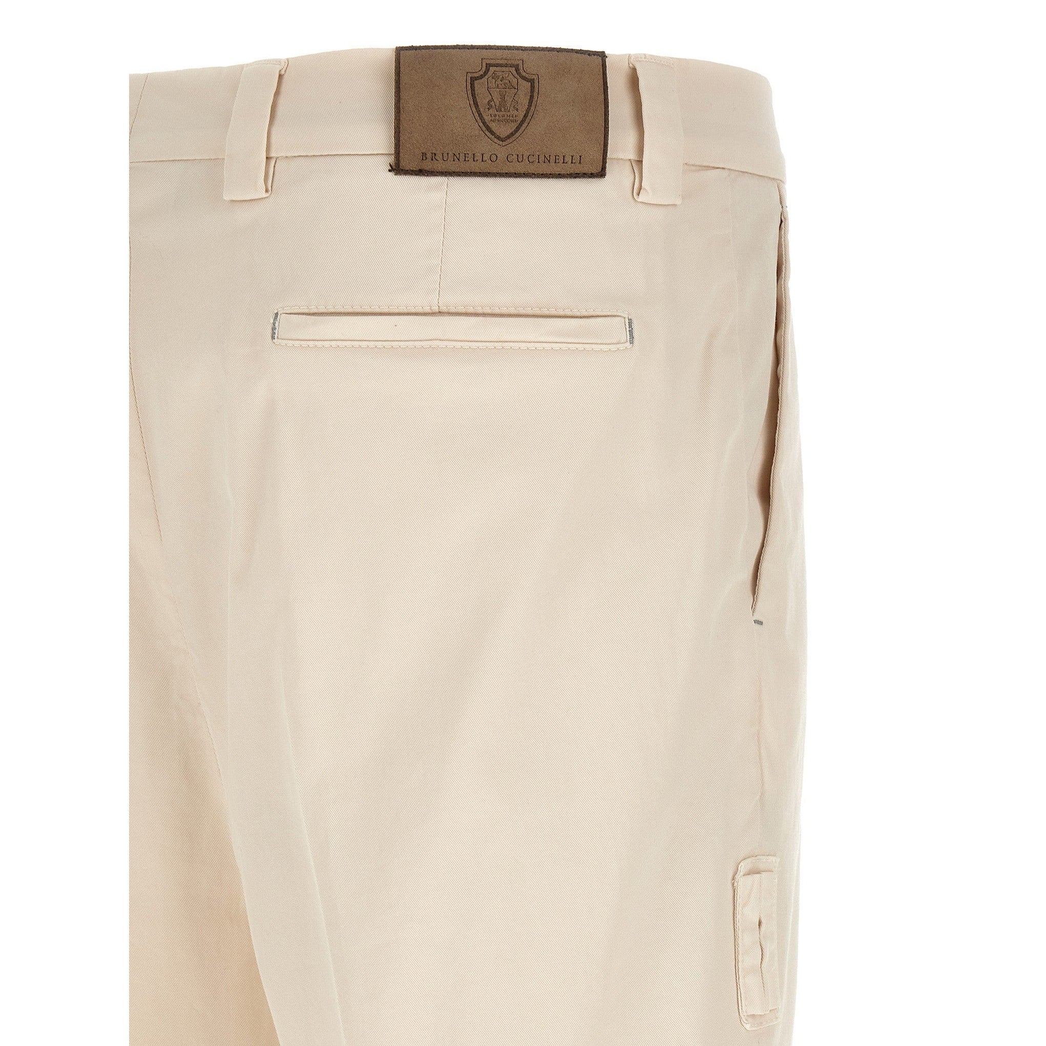 Brunello Cucinelli White Cotton Casual Pants