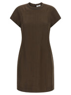 Brunello Cucinelli Brown Viscose Short Dress