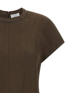Brunello Cucinelli Brown Viscose Short Dress