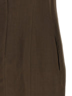Brunello Cucinelli Brown Viscose Short Dress