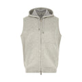 Brunello Cucinelli Gray Cotton Sleeveless Jacket