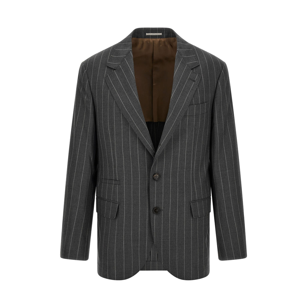 Brunello Cucinelli Gray Virgin Wool Blazer