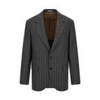 Brunello Cucinelli Gray Virgin Wool Blazer
