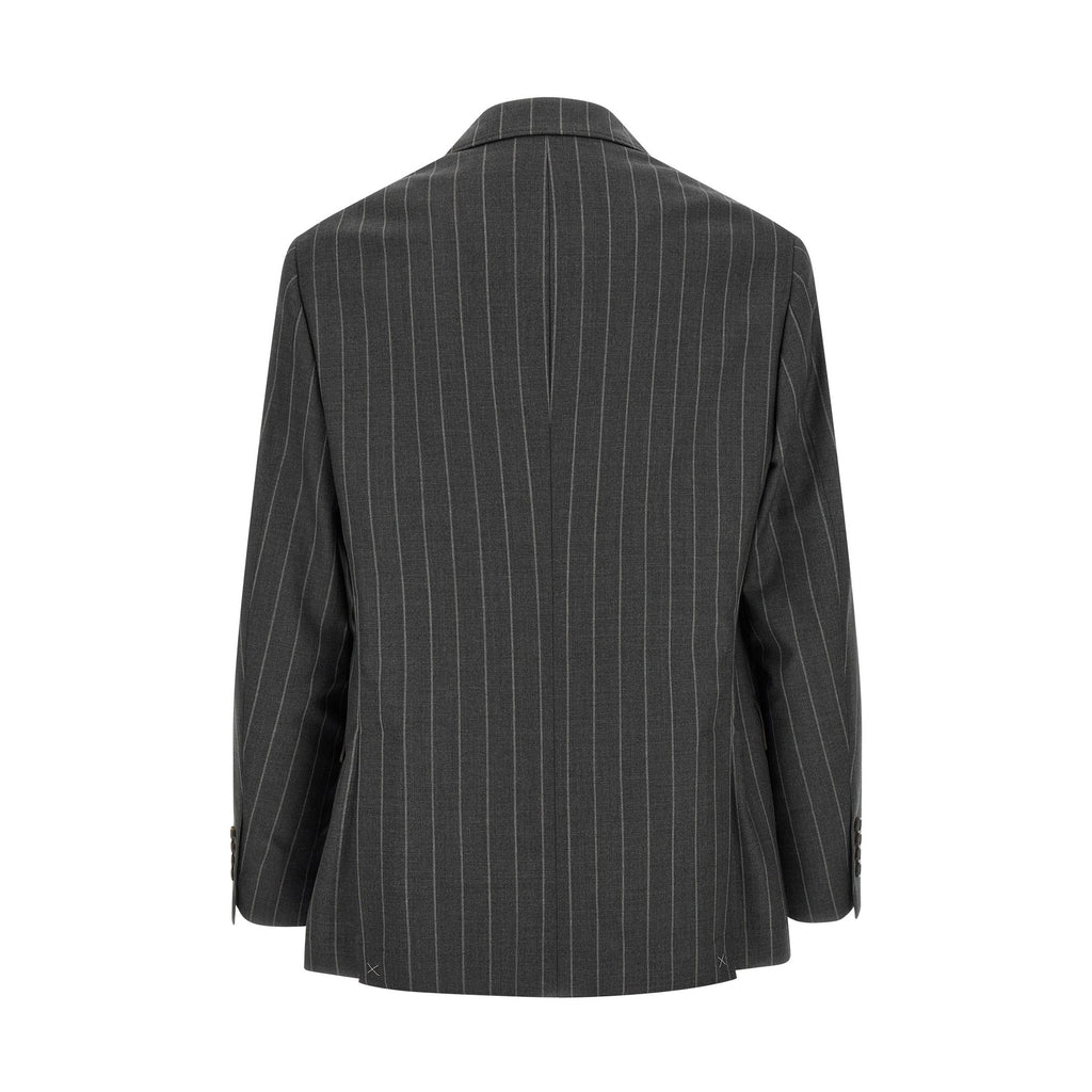 Brunello Cucinelli Gray Virgin Wool Blazer
