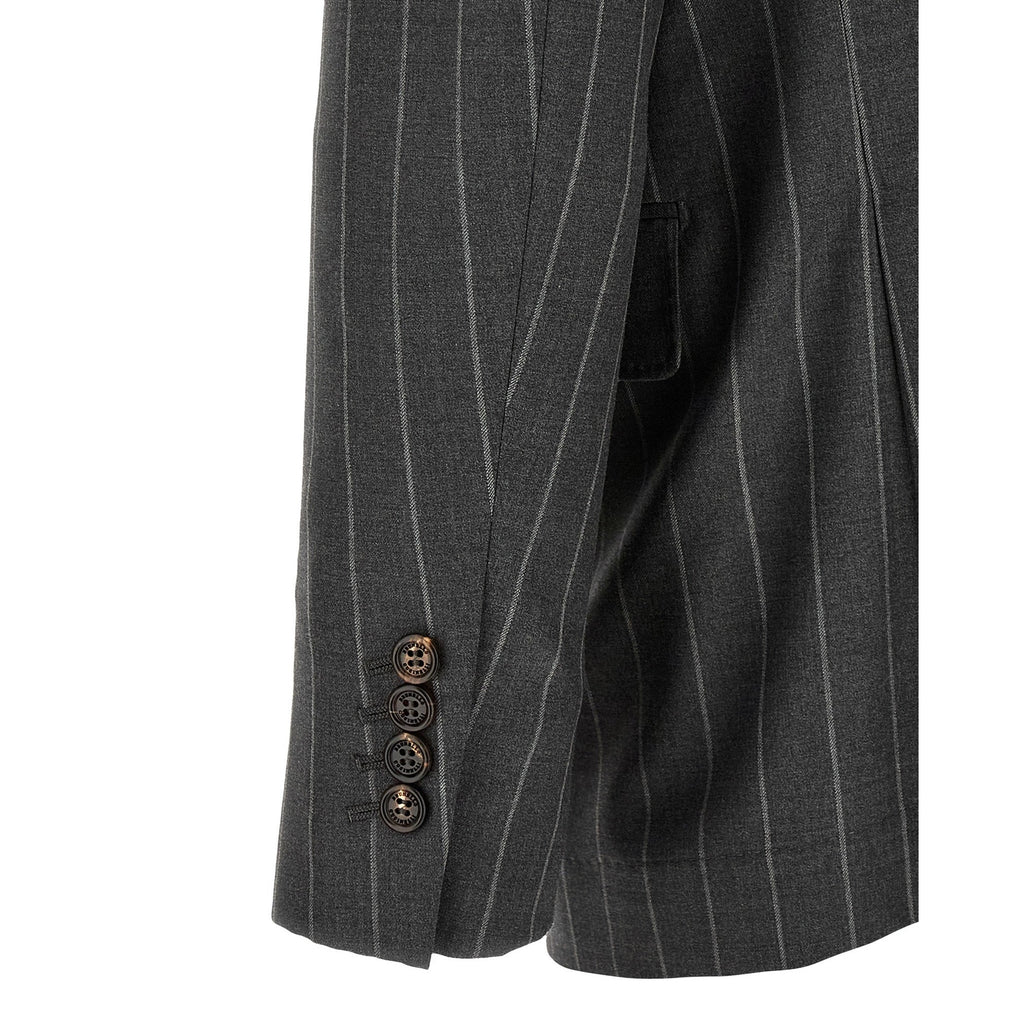 Brunello Cucinelli Gray Virgin Wool Blazer