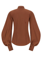 Brunello Cucinelli Brown Cotton Blouse
