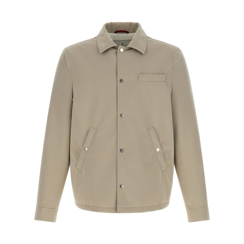 Brunello Cucinelli Gray Polyester Full-Length Jacket