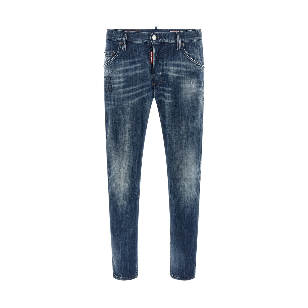 Dsquared² Blue Cotton Relaxed Fit Jeans
