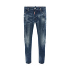 Dsquared² Blue Cotton Relaxed Fit Jeans