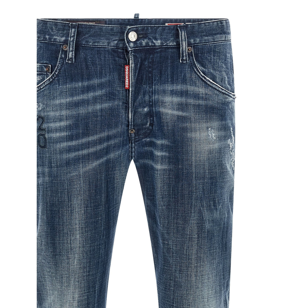 Dsquared² Blue Cotton Relaxed Fit Jeans