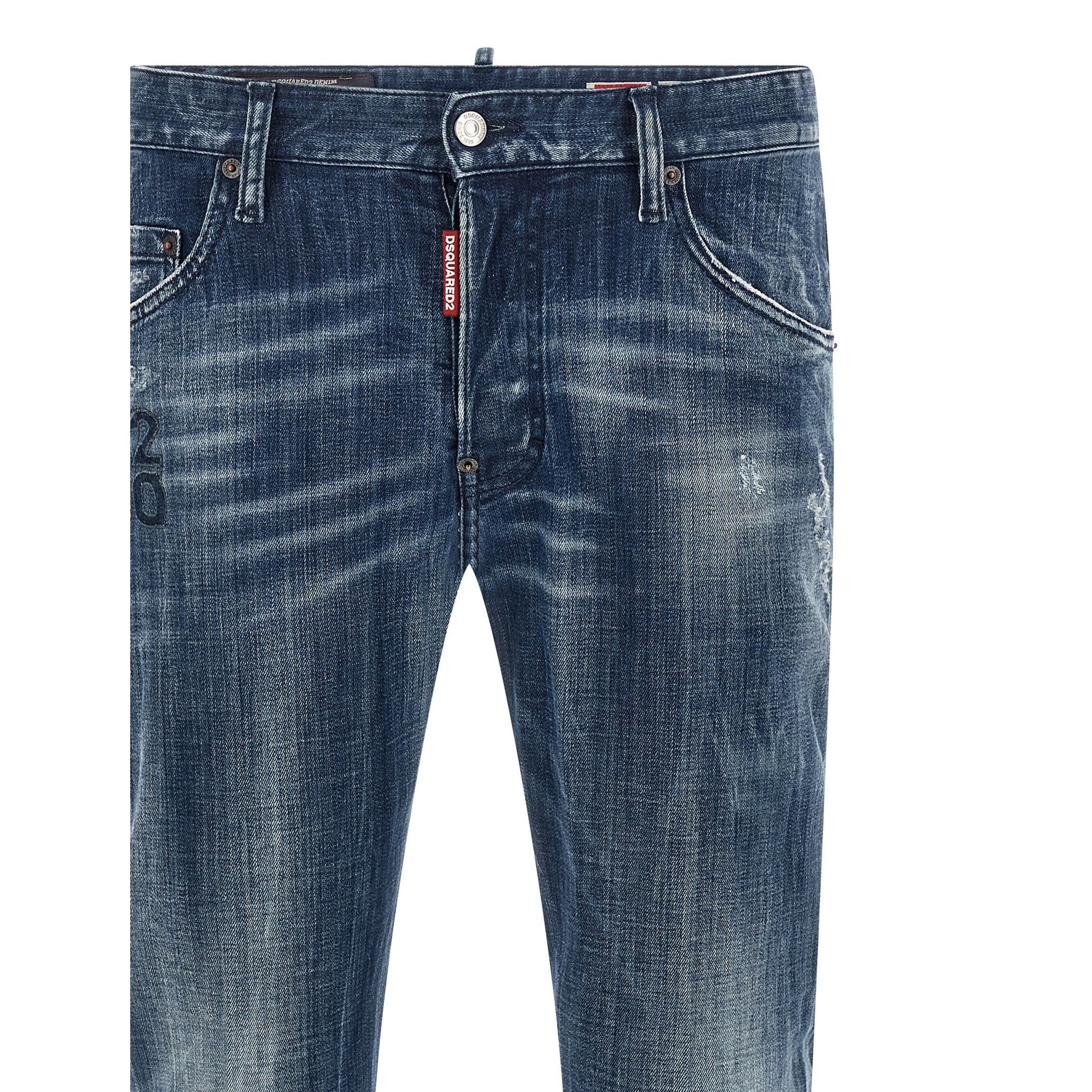 Dsquared² Blue Cotton Relaxed Fit Jeans